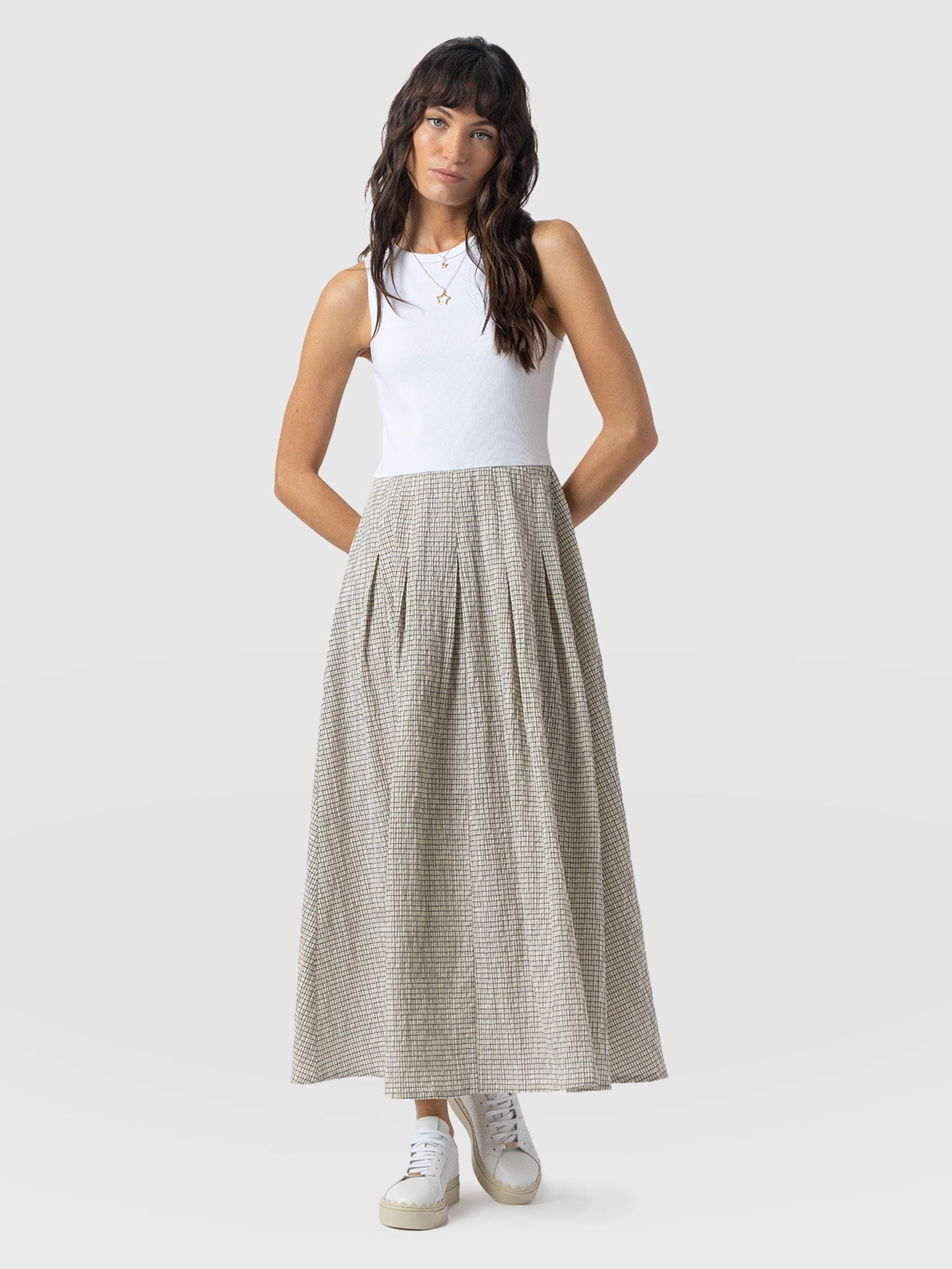 Renee Contrast Dress - Gingham - Women's Dresses | Saint + Sofia® USA